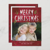 Briefkaart voor kerstfeestdag (Voorkant / Achterkant)