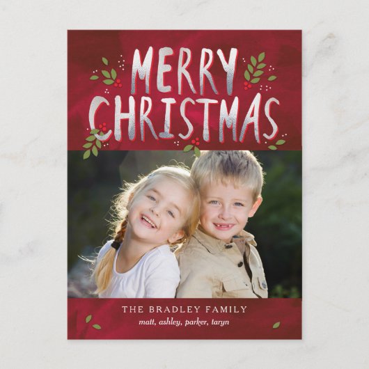 Briefkaart voor kerstfeestdag (Voorkant)