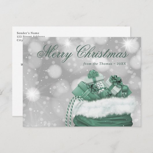  Briefkaart voor kerstfeestdag met feestdag (Voorkant / Achterkant)