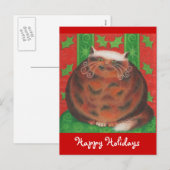 Briefkaart voor kerstfeestdagen (Voorkant / Achterkant)