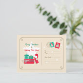 Briefkaart voor kerstfeestdagen (Staand voorkant)