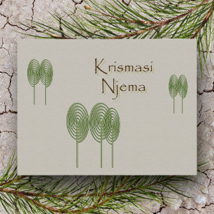 Briefkaart voor kerstfeestdagen in Afrika