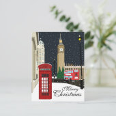 Briefkaart voor kerstfeestdagen in Londen (Staand voorkant)
