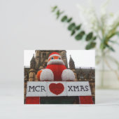 Briefkaart voor kerstfeestdagen in Manchester (Staand voorkant)