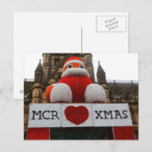 Briefkaart voor kerstfeestdagen in Manchester (Voorkant / Achterkant)