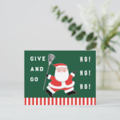 Briefkaart voor kerstfeestdagen rond Lacrosse Spor (Staand voorkant)