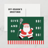 Briefkaart voor kerstfeestdagen rond Lacrosse Spor (Voorkant / Achterkant)