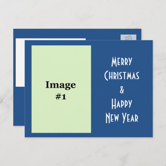 briefkaart voor kerstfeestelijke feestdagen (Voorkant / Achterkant)