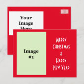 briefkaart voor kerstfeestelijke feestdagen (Voorkant / Achterkant)