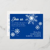 Briefkaart voor kerstfeestflesolie (Voorkant / Achterkant)