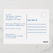 Briefkaart voor kerstfeestflesolie (Achterkant)