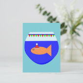 Briefkaart voor kerstfeestvis (Staand voorkant)
