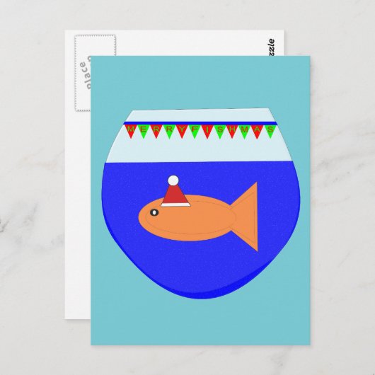 Briefkaart voor kerstfeestvis (Voorkant / Achterkant)