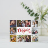 Briefkaart voor kerstfoto's met Merry-kerst (Staand voorkant)