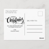 Briefkaart voor kerstfoto's met Merry-kerst (Achterkant)