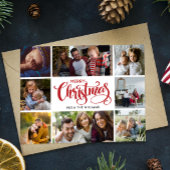 Briefkaart voor kerstfoto's met Merry-kerst