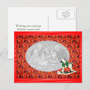 Briefkaart voor kerstfoto's van Gingerbrood