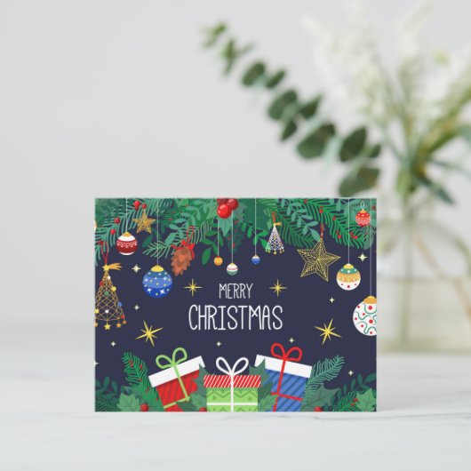Briefkaart voor kerstmis (Staand voorkant)