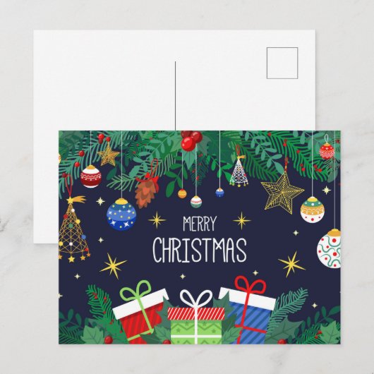 Briefkaart voor kerstmis (Voorkant / Achterkant)
