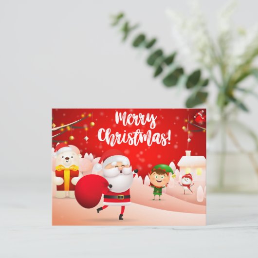 Briefkaart voor kerstmis (Staand voorkant)