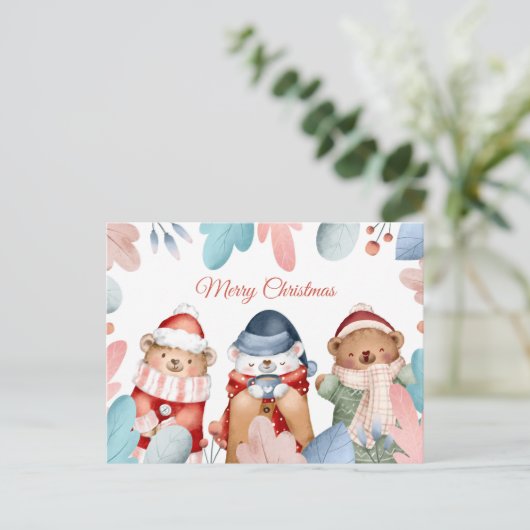 Briefkaart voor kerstmis (Staand voorkant)