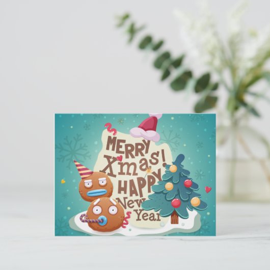 Briefkaart voor kerstmis (Staand voorkant)