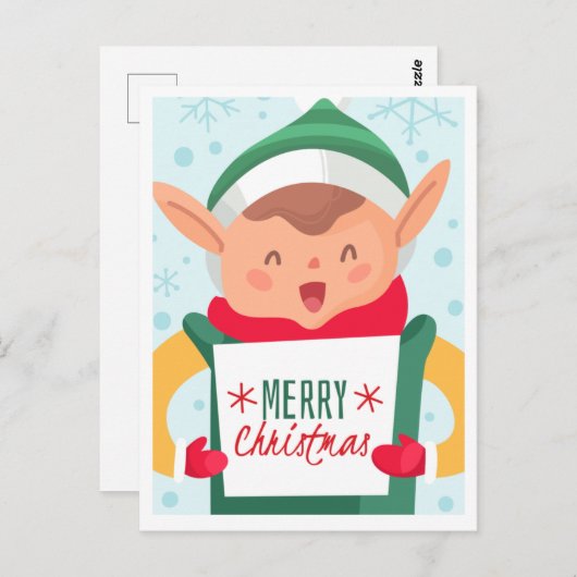 Briefkaart voor kerstmis (Voorkant / Achterkant)