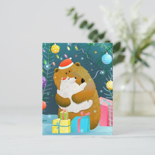 Briefkaart voor kerstmis (Staand voorkant)