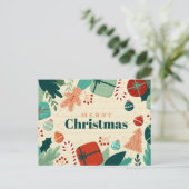 Briefkaart voor kerstmis (Staand voorkant)