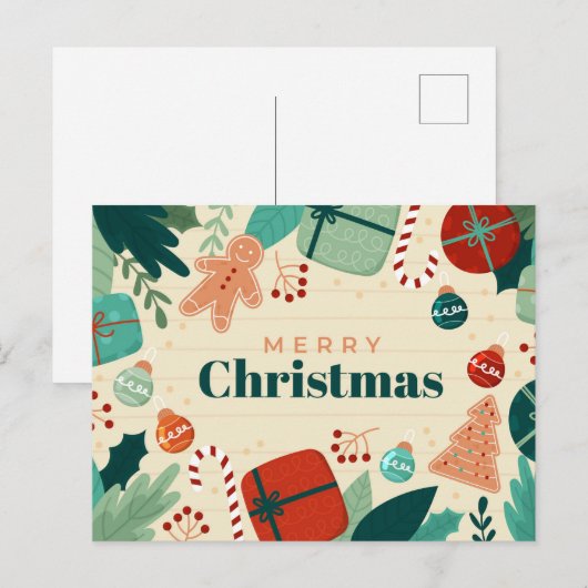 Briefkaart voor kerstmis (Voorkant / Achterkant)