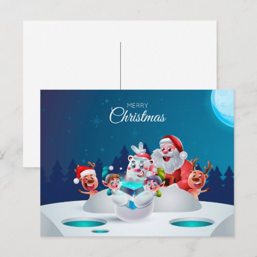 Briefkaart voor kerstmis (Voorkant / Achterkant)