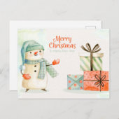 Briefkaart voor kerstmis (Voorkant / Achterkant)