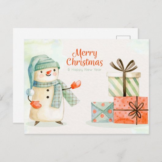 Briefkaart voor kerstmis (Voorkant / Achterkant)