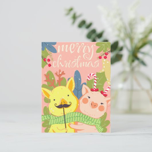 Briefkaart voor kerstmis (Staand voorkant)