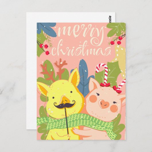 Briefkaart voor kerstmis (Voorkant / Achterkant)