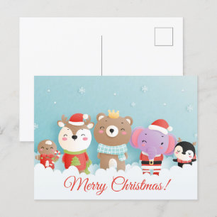 Briefkaart voor kerstmis