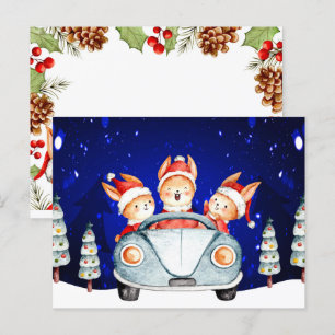 Briefkaart voor kerstmis