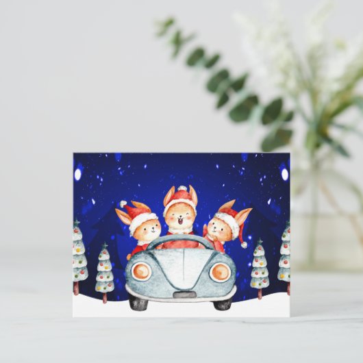 Briefkaart voor kerstmis (Staand voorkant)