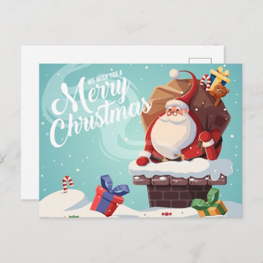 Briefkaart voor kerstmis (Voorkant / Achterkant)