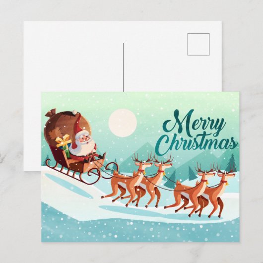 Briefkaart voor kerstmis (Voorkant / Achterkant)