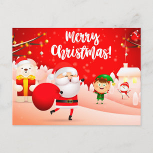 Briefkaart voor kerstmis