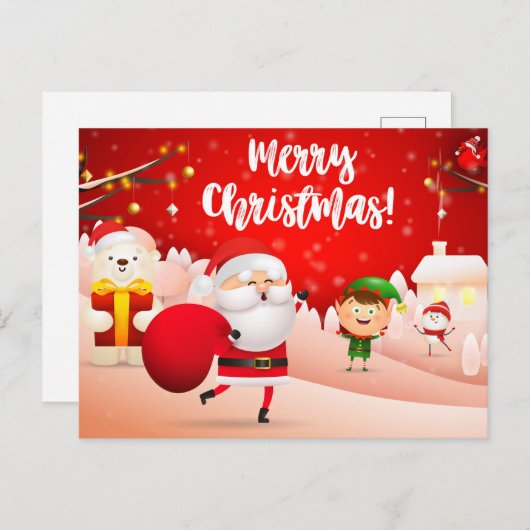 Briefkaart voor kerstmis (Voorkant / Achterkant)