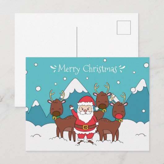 Briefkaart voor kerstmis (Voorkant / Achterkant)
