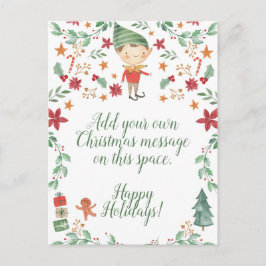 Briefkaart voor kerstmis Elf Boy