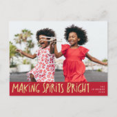 briefkaart voor kerstmis met felle foto (Voorkant)