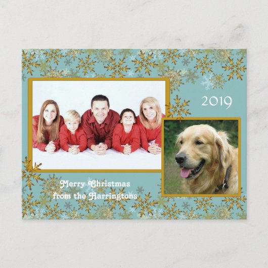 Briefkaart voor Kerstmis met meerdere foto's uit d (Voorkant)