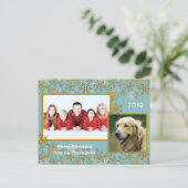 Briefkaart voor Kerstmis met meerdere foto's uit d (Staand voorkant)