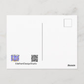 Briefkaart voor kerstmis met mousserend gulden lic (Achterkant)