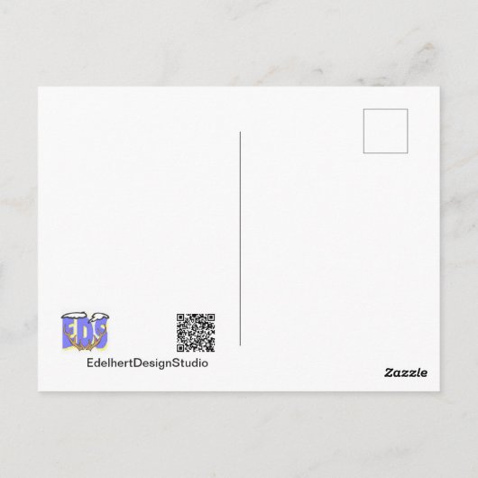 Briefkaart voor kerstmis met mousserend gulden lic (Achterkant)