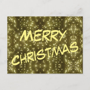 Briefkaart voor kerstmis met mousserend gulden lic